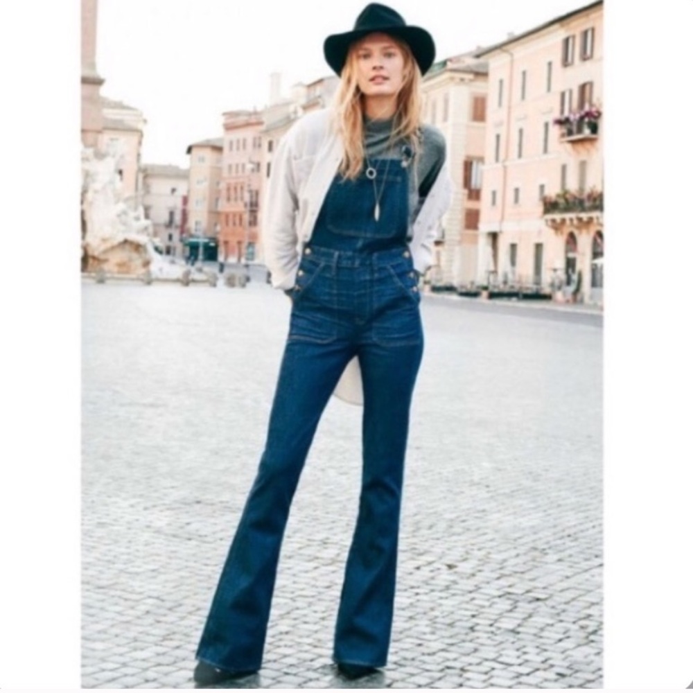 Madewell flea market flare overalls LARGE
